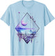 Nature Lover Polygon Art Geometric Abstract Graphic Nature T-Shirt - T-Shirt | Light Blue
