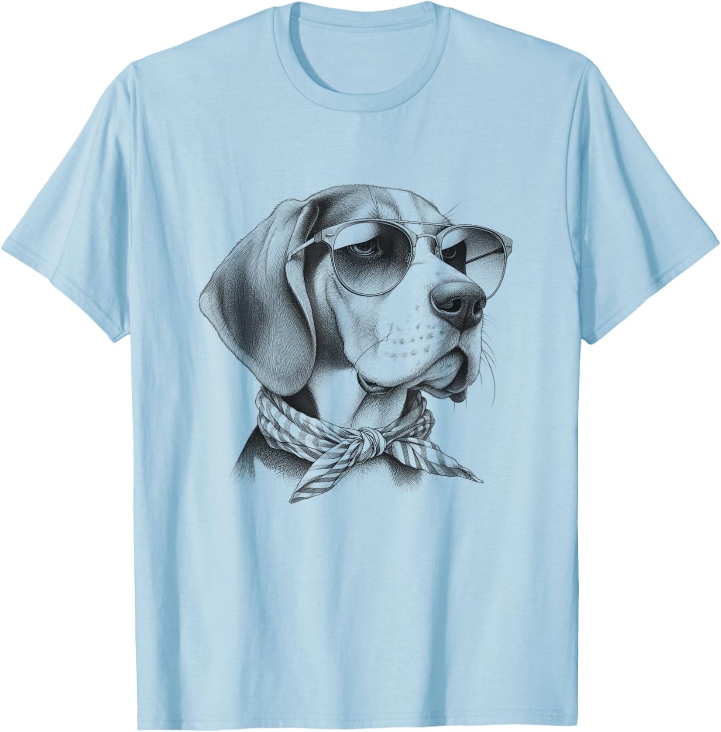Treeing Walker Coonhound Dad Dog Sunglasses Design T-Shirt - T-Shirt | Light Blue