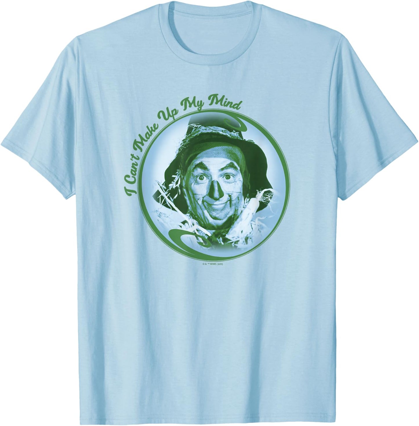 The Wizard of Oz Scarecrow I Can't Make Up My Mind Portrait T-Shirt - T-Shirt | Light Blue