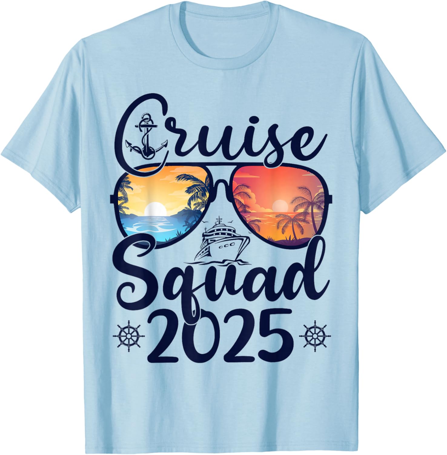 Cruise Squad 2025 Summer Vacation Matching Family Cruise T-Shirt - T-Shirt | Light Blue