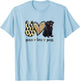 Funny Peace Love Black Pug Lover T-Shirt - T-Shirt | Light Blue