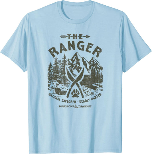 Dungeons & Dragons The Ranger Character Traits V2 T-Shirt - T-Shirt | Light Blue