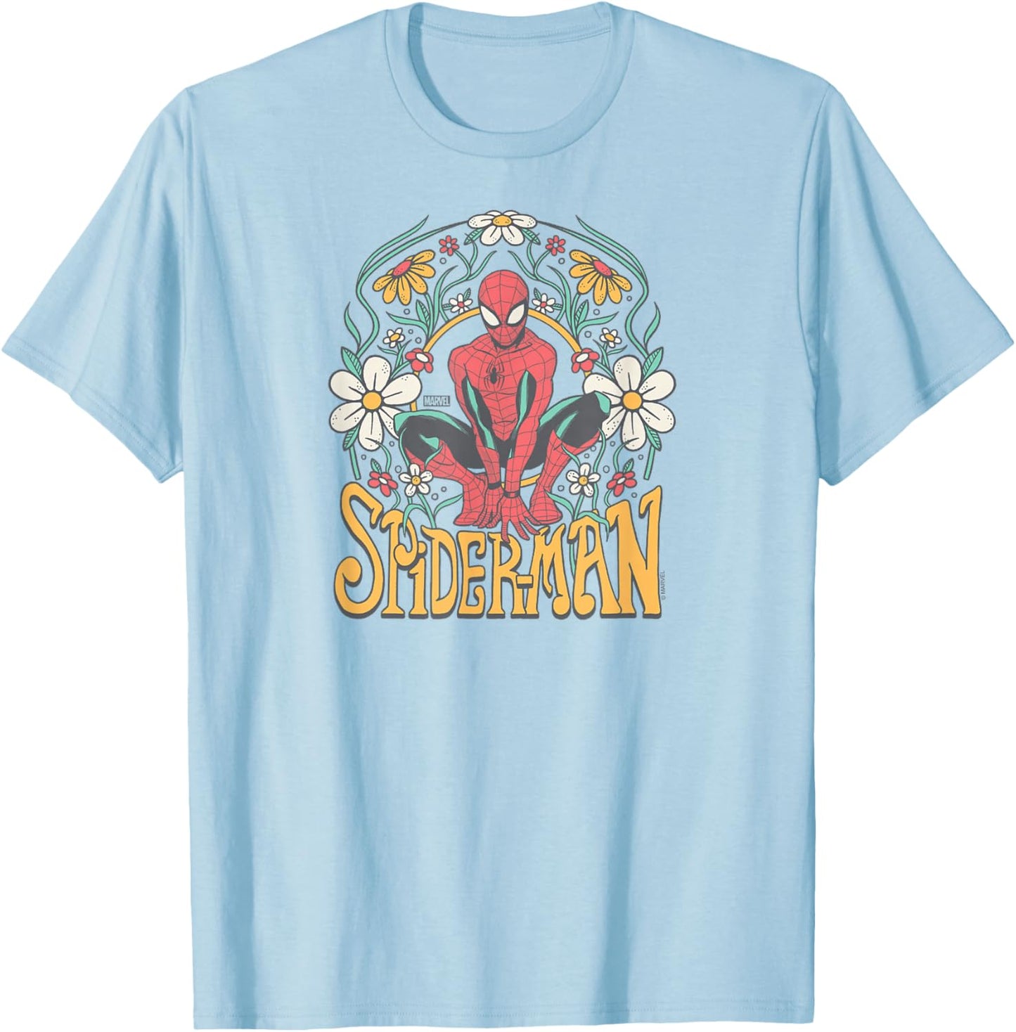 Spider-Man - Florals T-Shirt - T-Shirt | Light Blue
