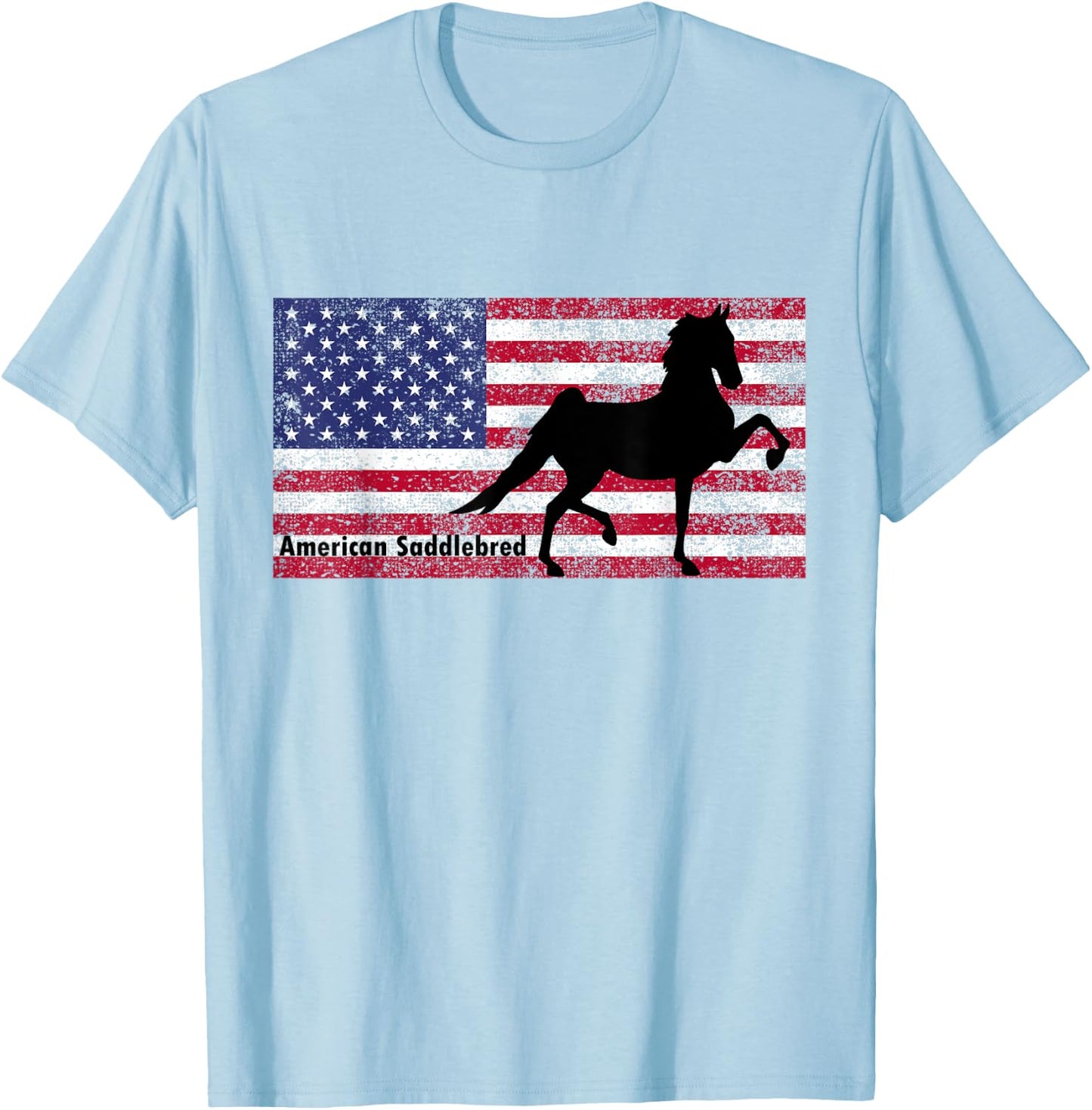 American Saddlebred Horse Training Gaited Horses Men T Shirt T-Shirt - T-Shirt | Light Blue