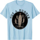 Not A Hugger Funny Vintage Cactus T-Shirt - T-Shirt | Light Blue
