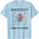 Neurodiversity celebrate the spectrum Brain Autism Awareness T-Shirt - T-Shirt | Light Blue