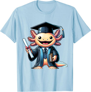 Axolotl Graduation Cute Kindergarten Elementary Girl Boy T-Shirt - T-Shirt | Light Blue