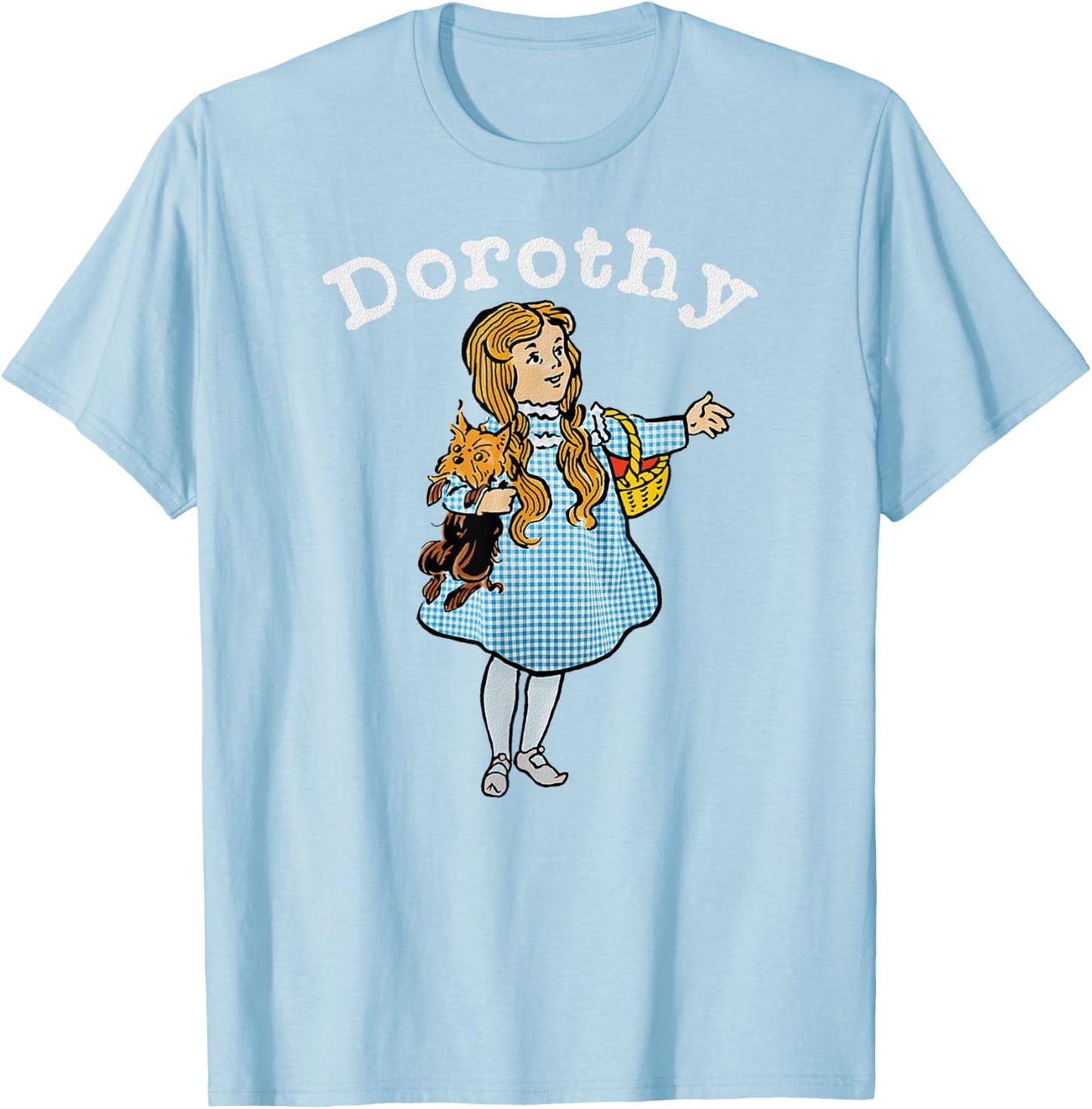 Vintage Fairytale Dorothy Toto Art-Pink Wizard of OZ Dorothy T-Shirt - T-Shirt | Light Blue