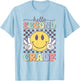 2nd Grade Team Back To School Hello Second Grade Smile Face T-Shirt - T-Shirt | Light Blue