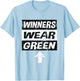 Retro Winners Wear Green Team Spirit Week Shirt Game T-Shirt - T-Shirt | Light Blue