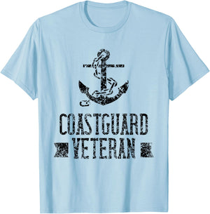Coast Guard Veteran Sea Rescue Coastal Job Coastie T-Shirt - T-Shirt | Light Blue