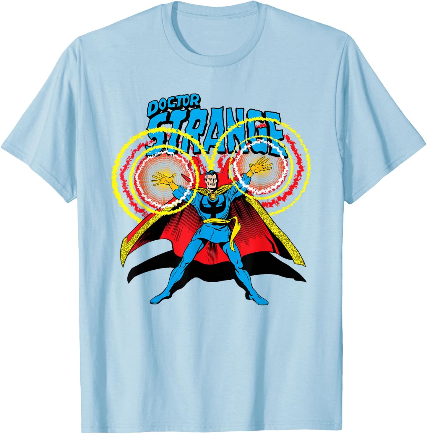 Marvel Doctor Strange Retro Comic Art T-Shirt - T-Shirt | Light Blue