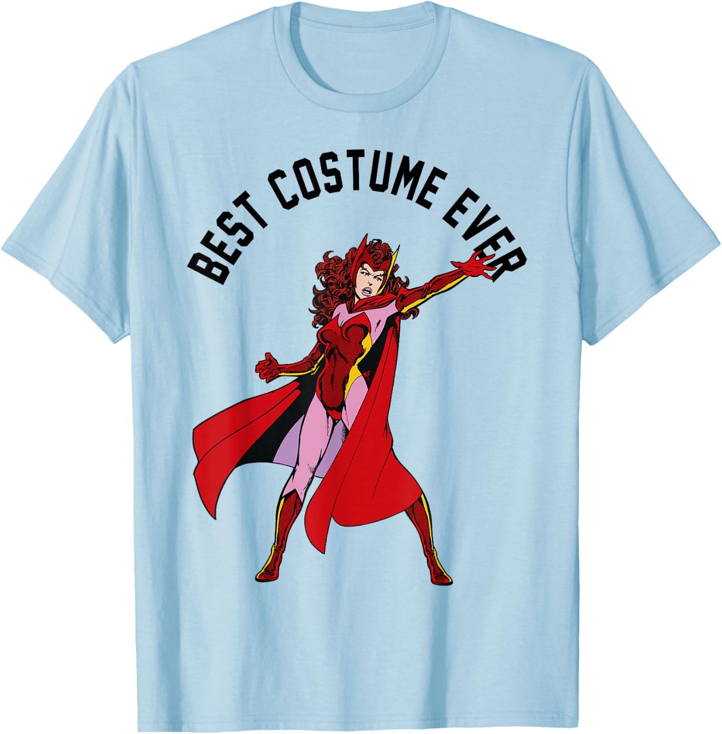 Marvel Scarlet Witch Best Costume Ever Portrait T-Shirt - T-Shirt | Light Blue