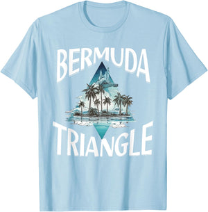 I Survived The Bermuda Triangle Funny Vacation Cruise T-Shirt - T-Shirt | Light Blue