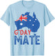 Australia G'Day Mate Shirt Funny Kangaroo Aussies Good Day T-Shirt - T-Shirt | Light Blue