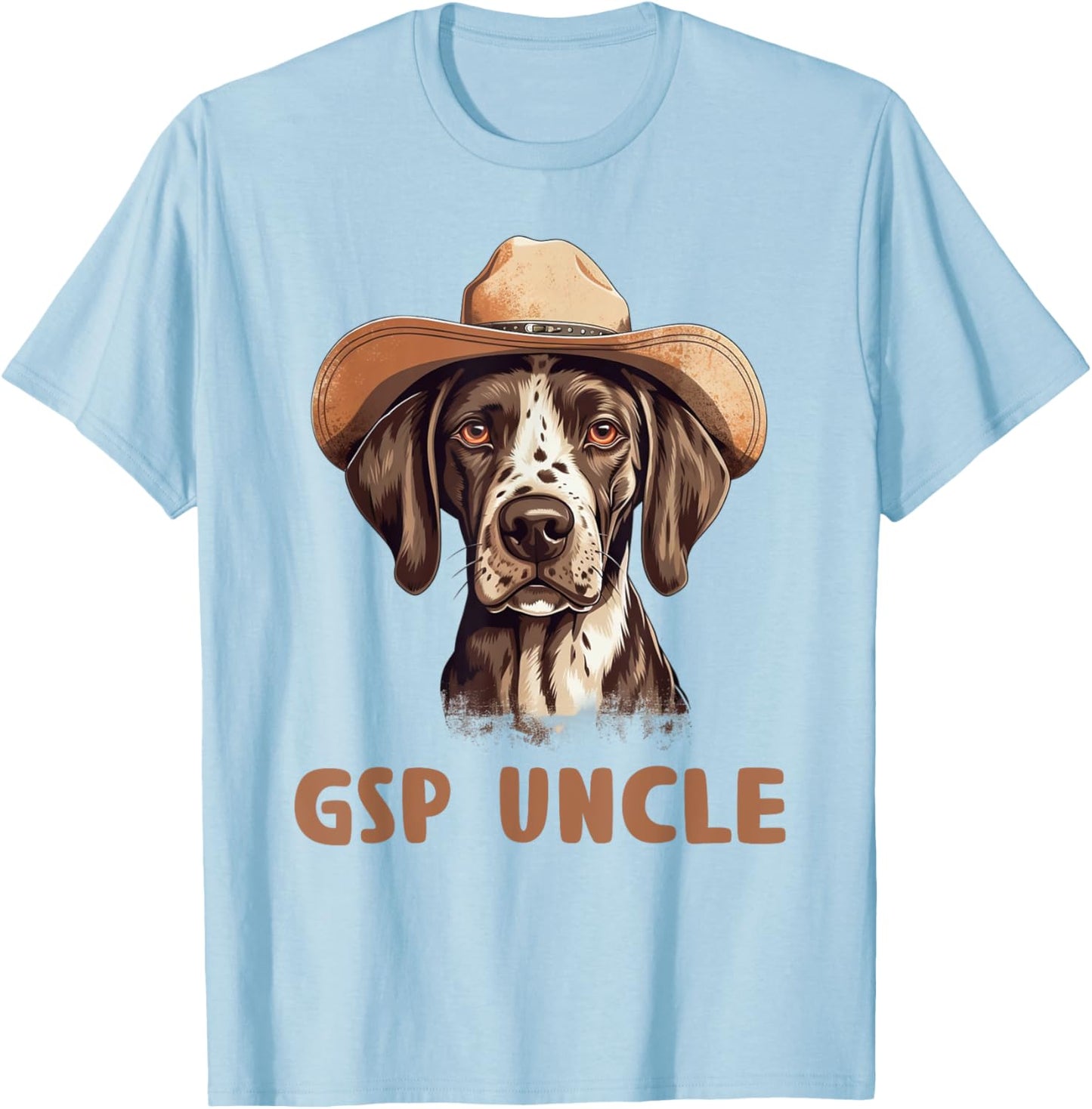 Cute GSP Uncle Dog Lover Gift German Shorthaired Pointer T-Shirt - T-Shirt | Light Blue