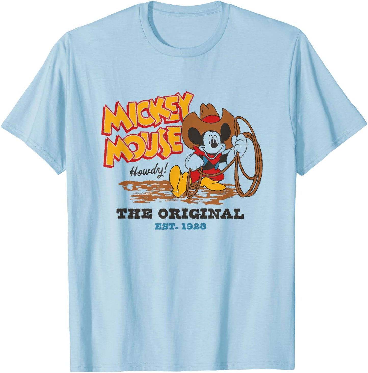 Disney Mickey And Friends Mickey Mouse The Original Retro T-Shirt - T-Shirt | Light Blue