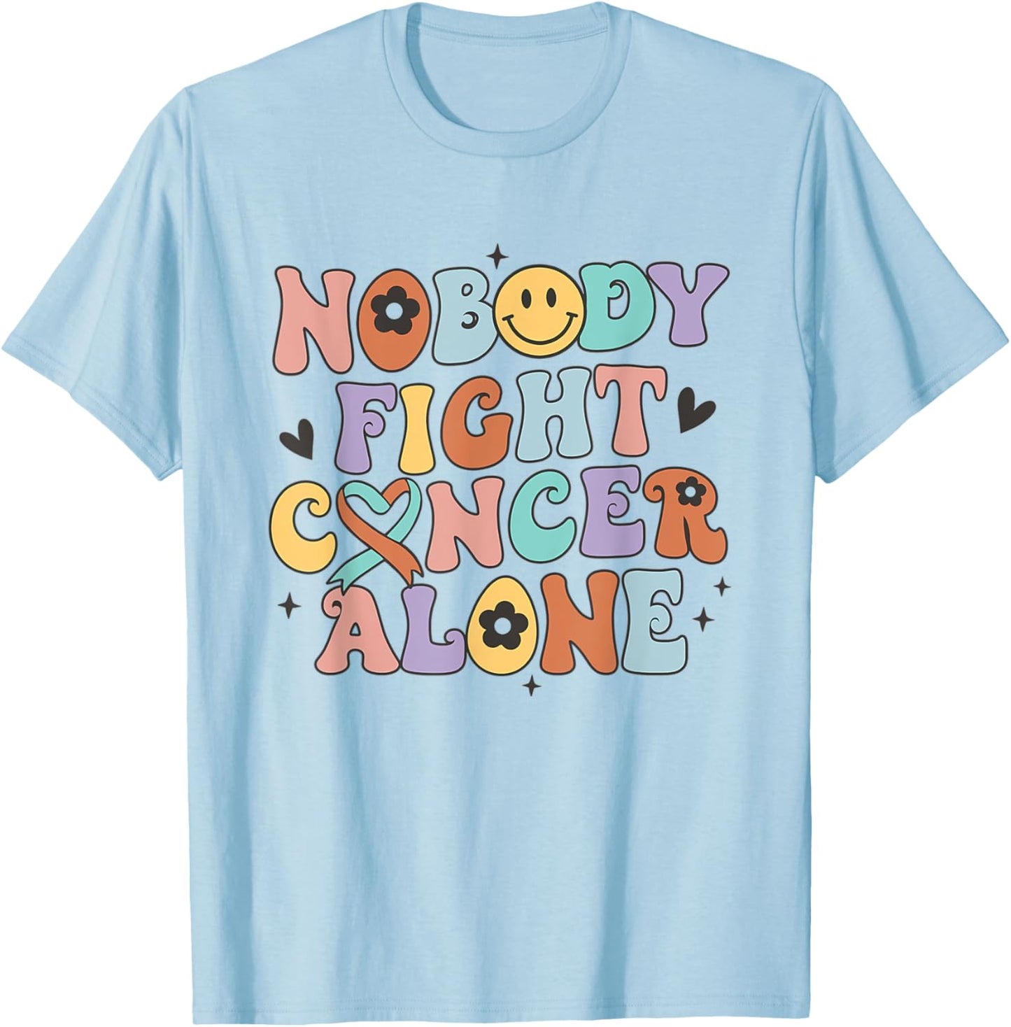 Oncology Nurse Graduation Groovy Boho Retro Onc RN T-Shirt - T-Shirt | Light Blue