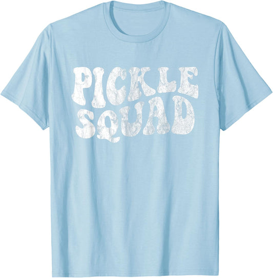 Pickle Squad Pickle Cucumber Vegan Design Men Kids T-Shirt - T-Shirt | Light Blue