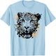 Vintage Splash Art Jaguar Animal T-Shirt - T-Shirt | Light Blue