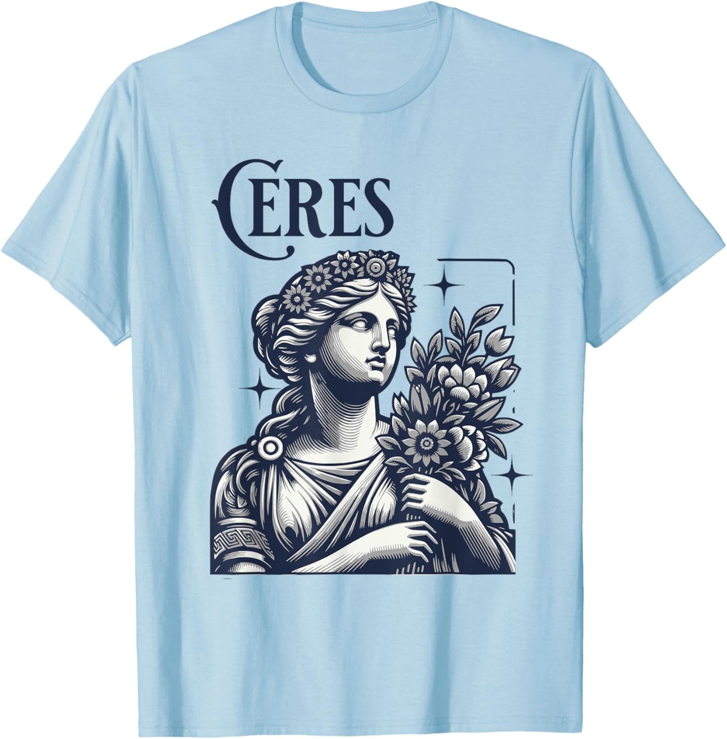 Ceres Roman Goddess T-Shirt - T-Shirt | Light Blue