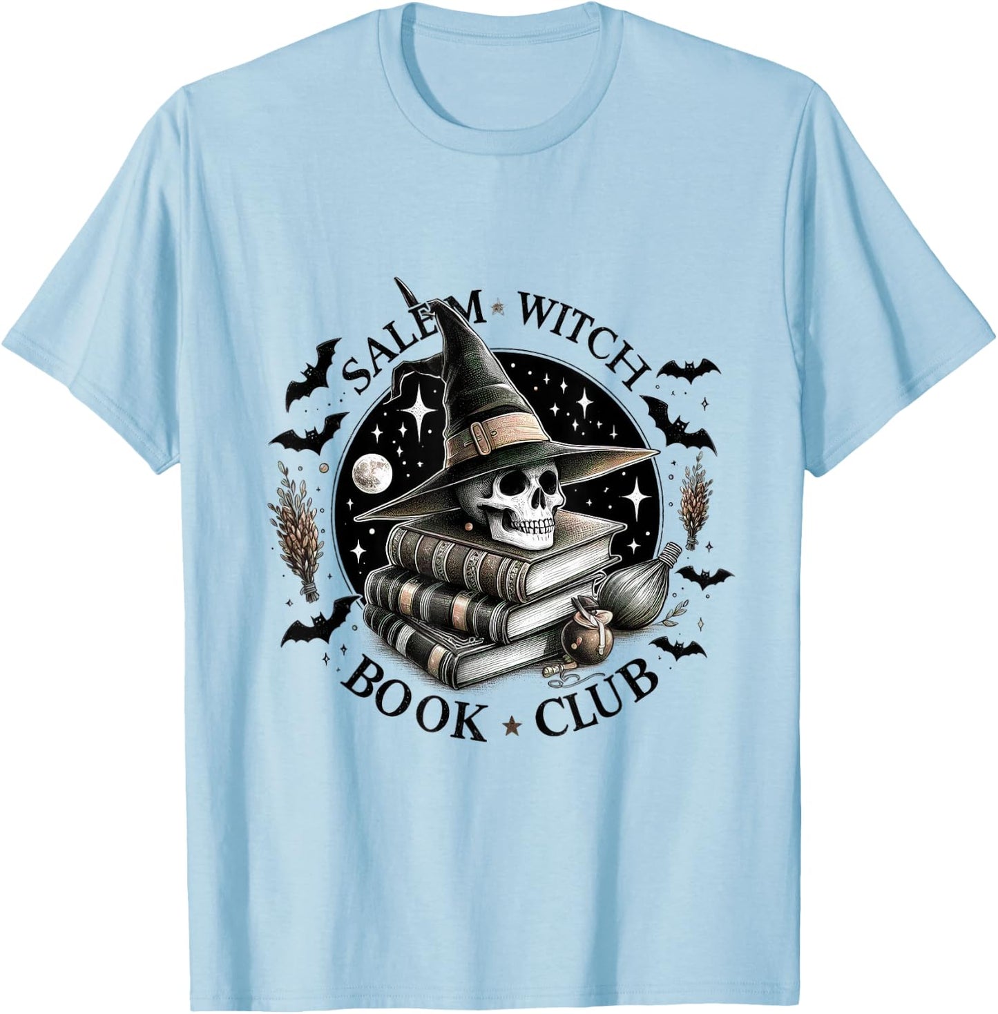 Salem Witch Book Club Halloween Party Costume Girl T-Shirt - T-Shirt | Light Blue