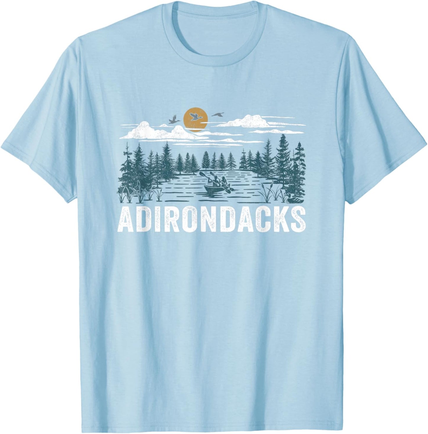 Adirondacks New York T-Shirt - T-Shirt | Light Blue