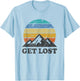 Vintage Car Hiking - Retro Sunset Mountain Walker T-Shirt - T-Shirt | Light Blue