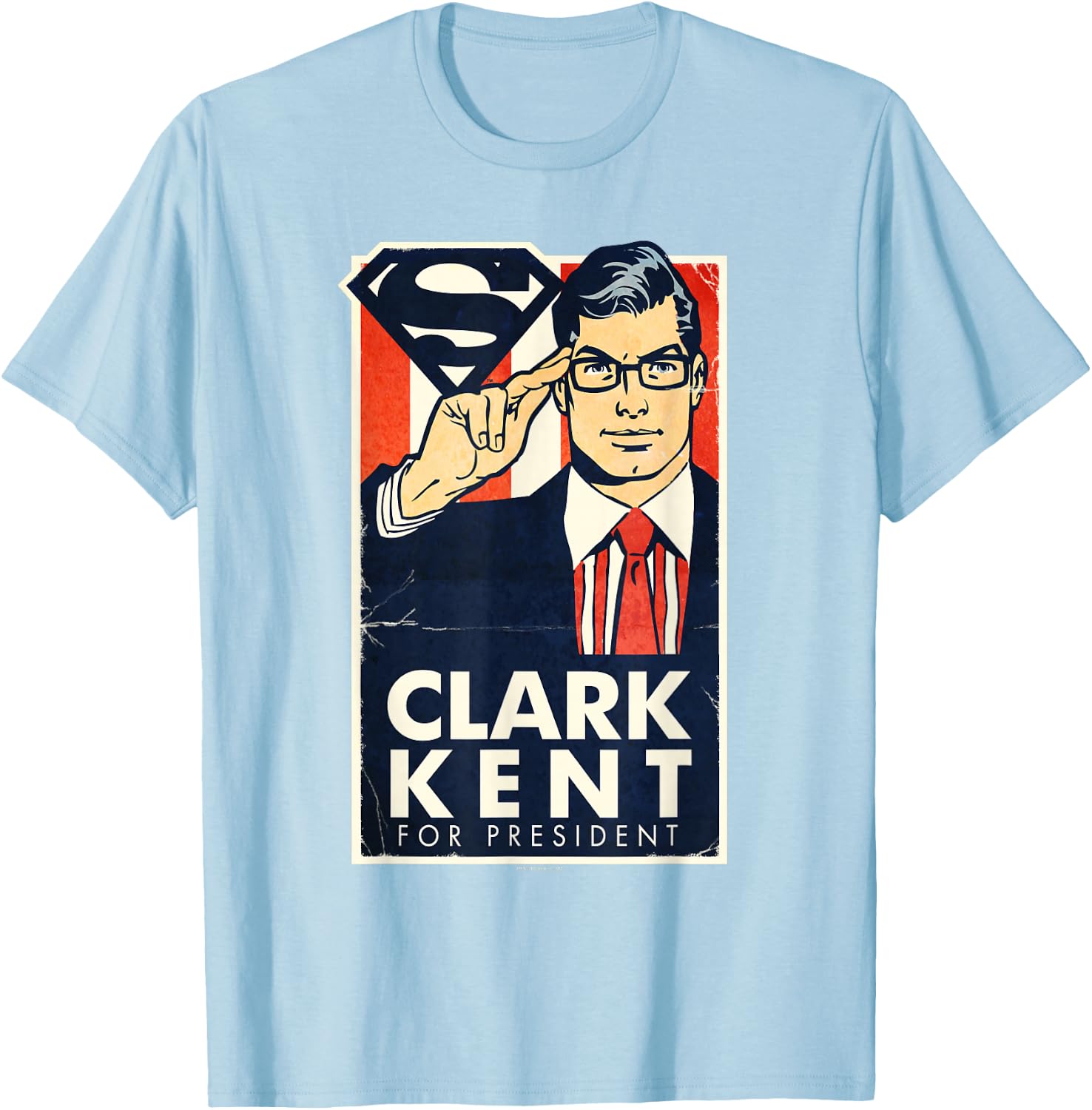 Superman Kent for President T Shirt T-Shirt - T-Shirt | Light Blue