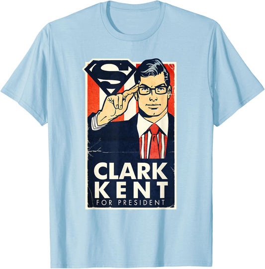 Superman Kent for President T Shirt T-Shirt - T-Shirt | Light Blue