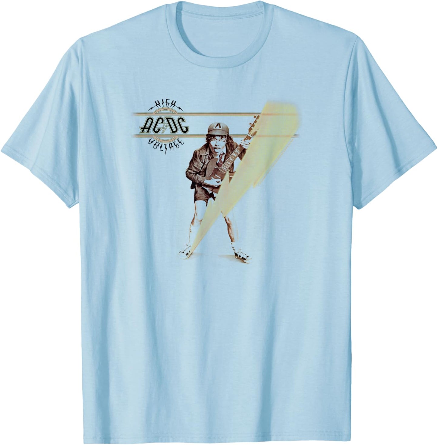 AC/DC - High Voltage Angus T-Shirt - T-Shirt | Light Blue