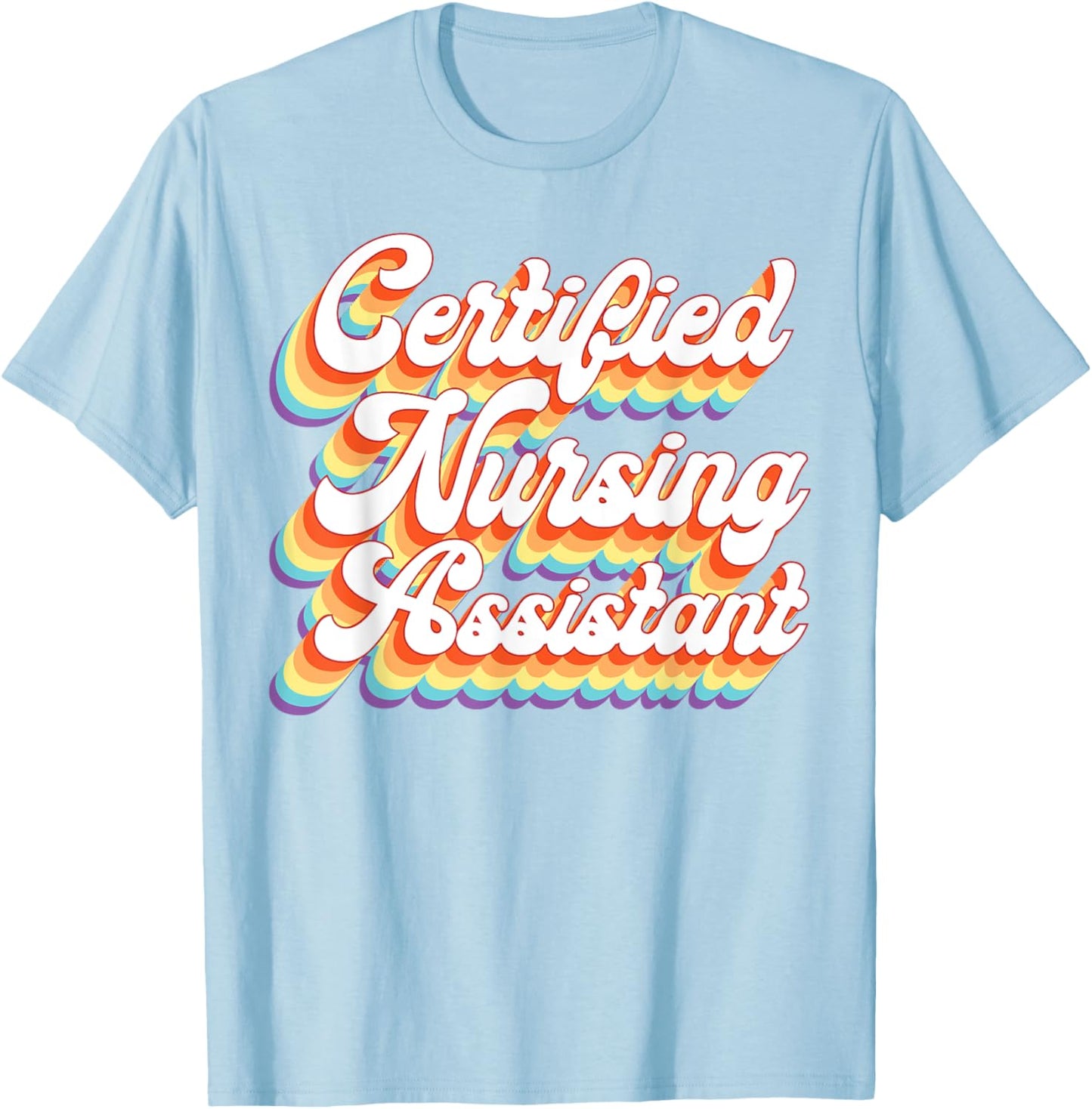 CNA Nurse Certified Nursing Assistant Retro Vintage T-Shirt - T-Shirt | Light Blue