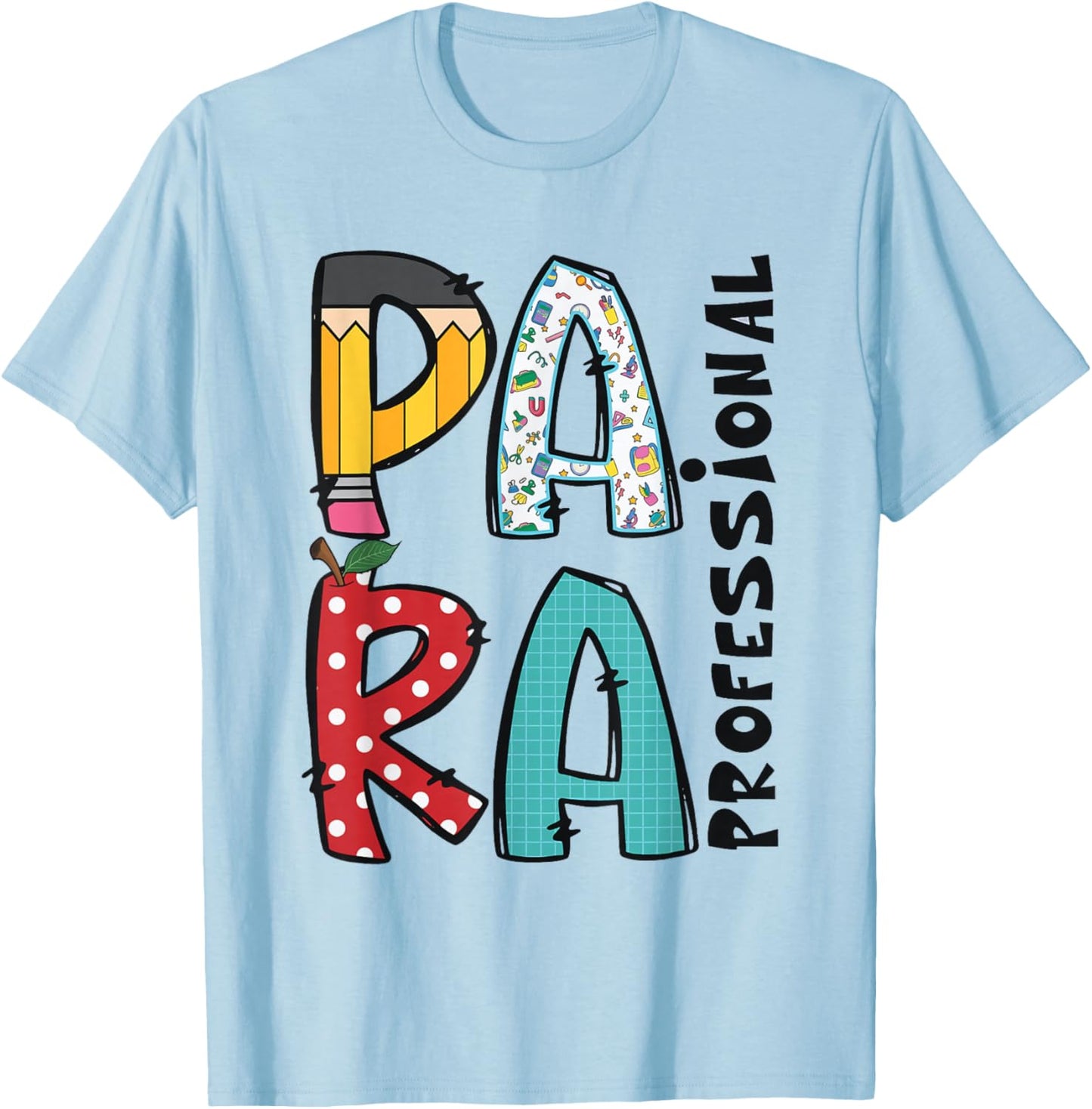 Paraprofessional Back To School Para Squad Special Education T-Shirt - T-Shirt | Light Blue