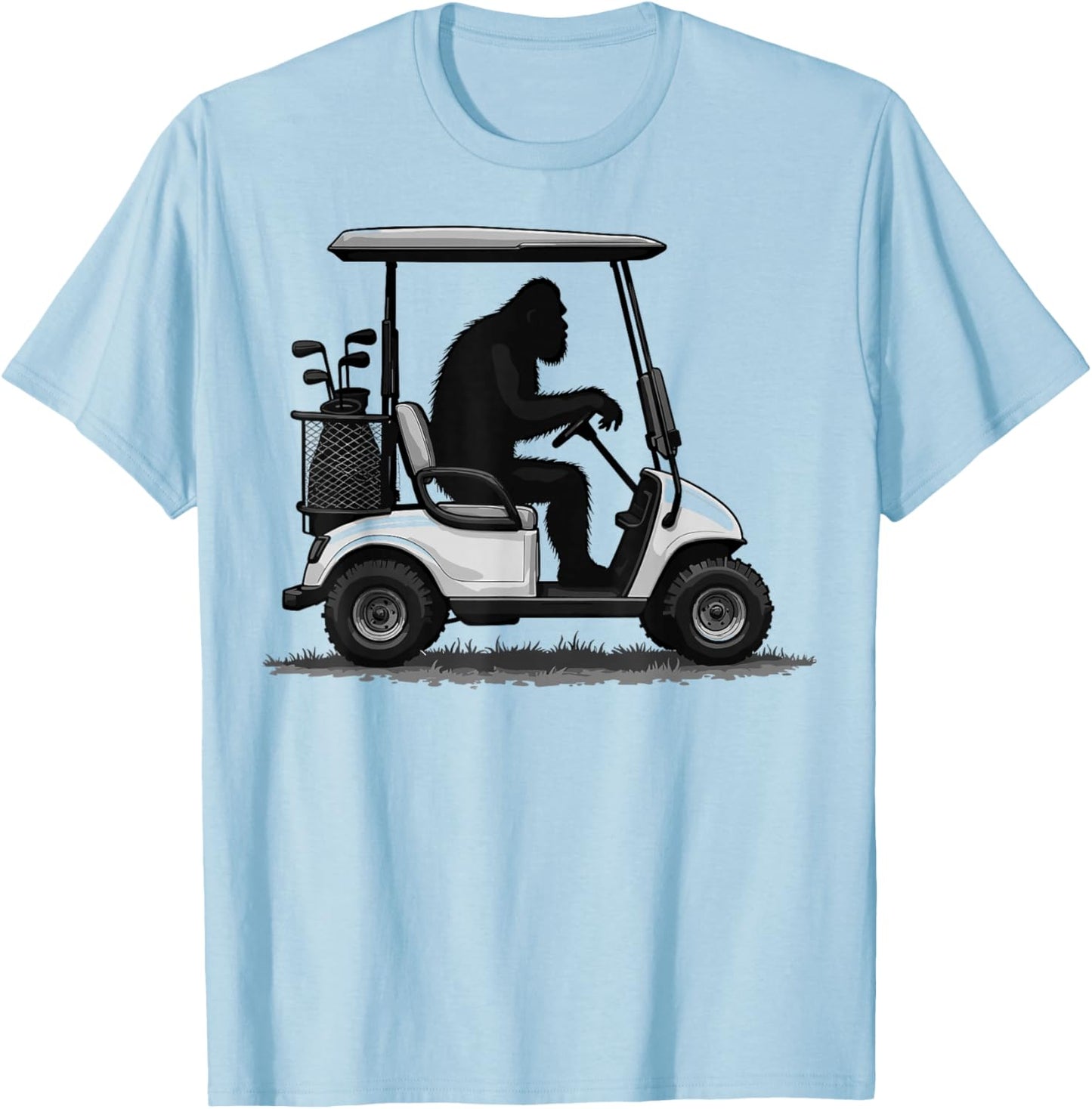 Golf Cart Sasquatch Players Golfer Golfing Golf Player T-Shirt - T-Shirt | Light Blue