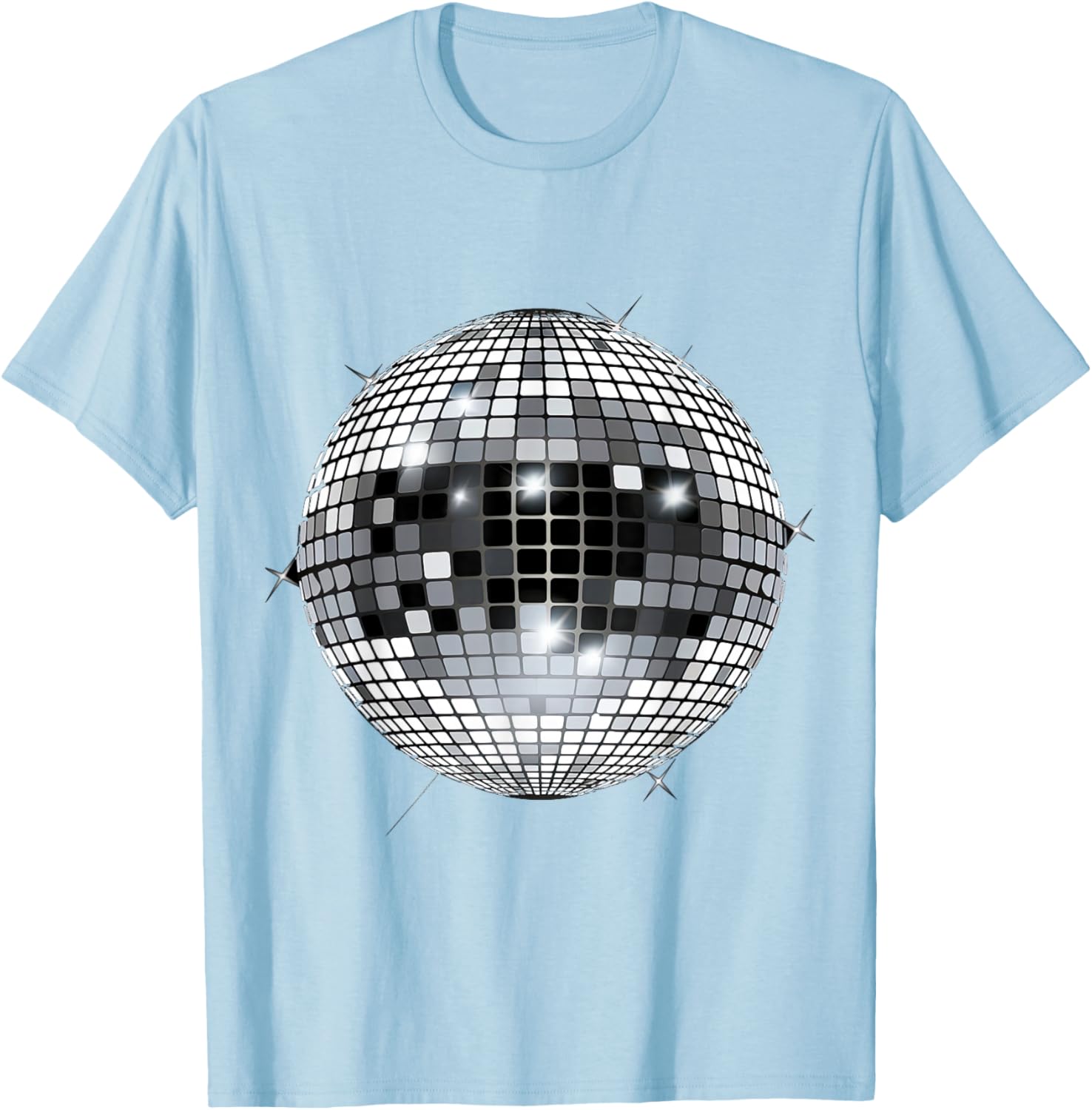 Disco Ball Vintage Retro House discoball Cool Party T-Shirt - T-Shirt | Light Blue