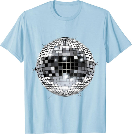 Disco Ball Vintage Retro House discoball Cool Party T-Shirt - T-Shirt | Light Blue