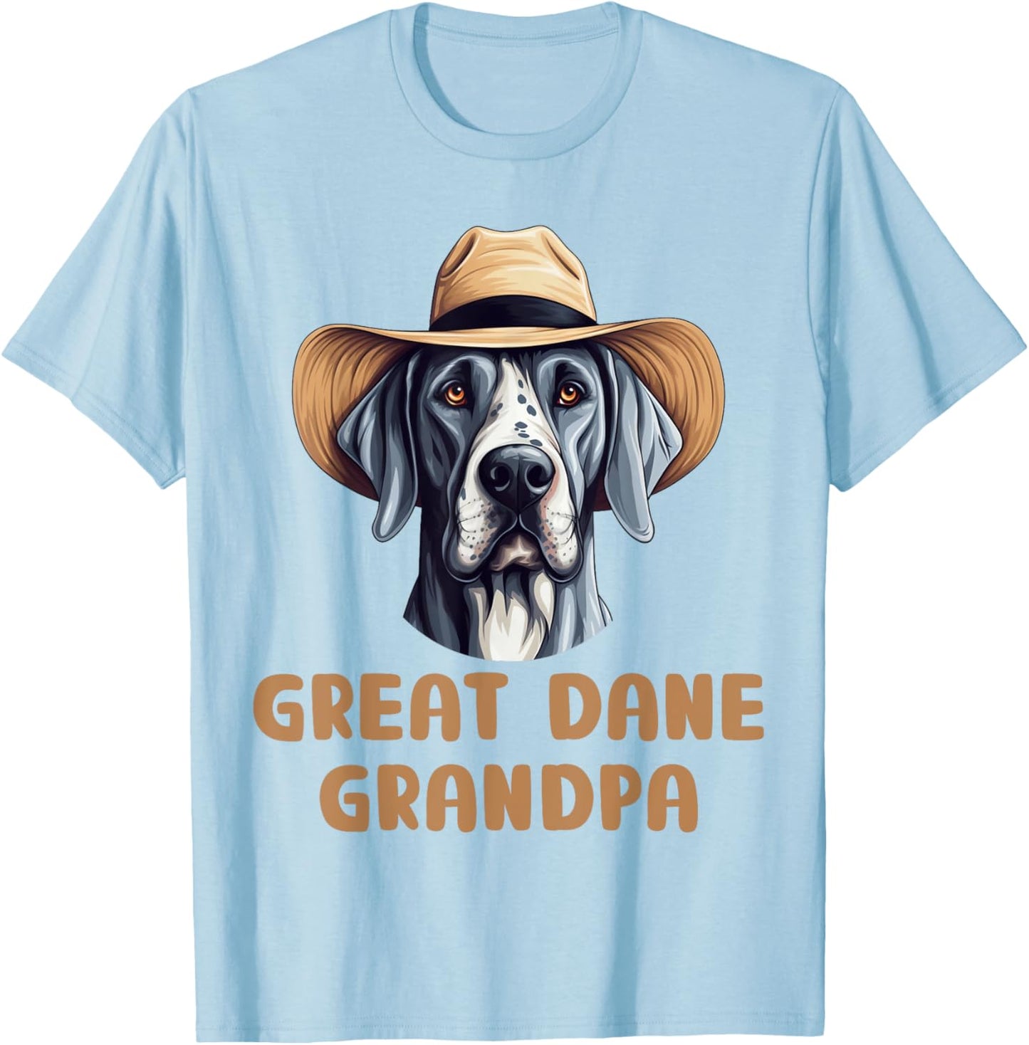 Great Dane Grandpa Dog Lovers Gift Funny Great Dane Owner Women Girls Kids T-Shirt - T-Shirt | Light Blue