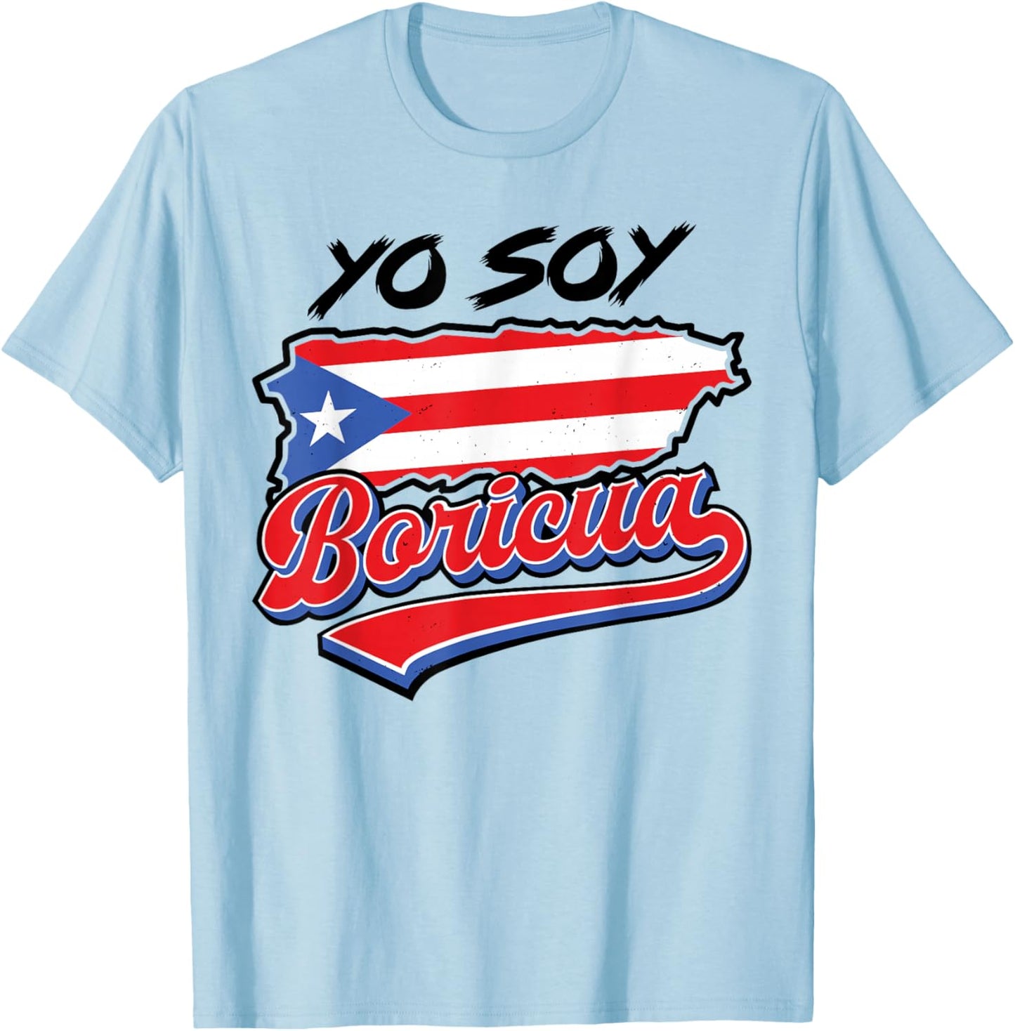 Yo Soy Boricua Puerto Rico Flag Puerto Rican Women Hispanic T-Shirt - T-Shirt | Light Blue