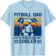 Vintage Pitbull Dad Like A Regular Dad But Cooler Funny Gift T-Shirt - T-Shirt | Light Blue