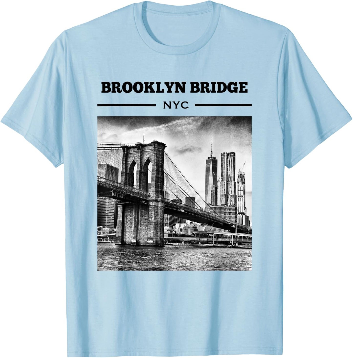 Brooklyn Bridge New York City t shirt NYC T-Shirt - T-Shirt | Light Blue