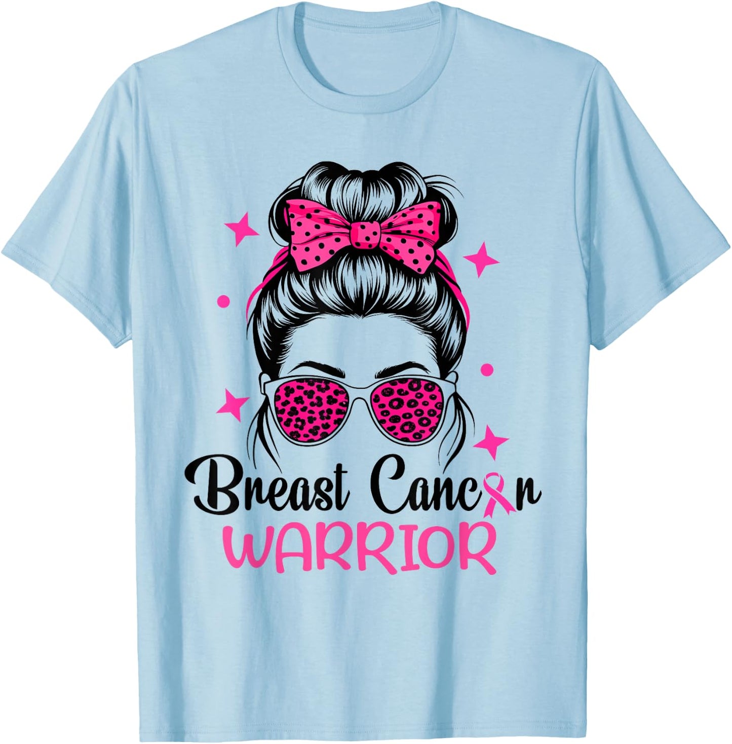 Breast Cancer Awareness Warrior T-Shirt - T-Shirt | Light Blue