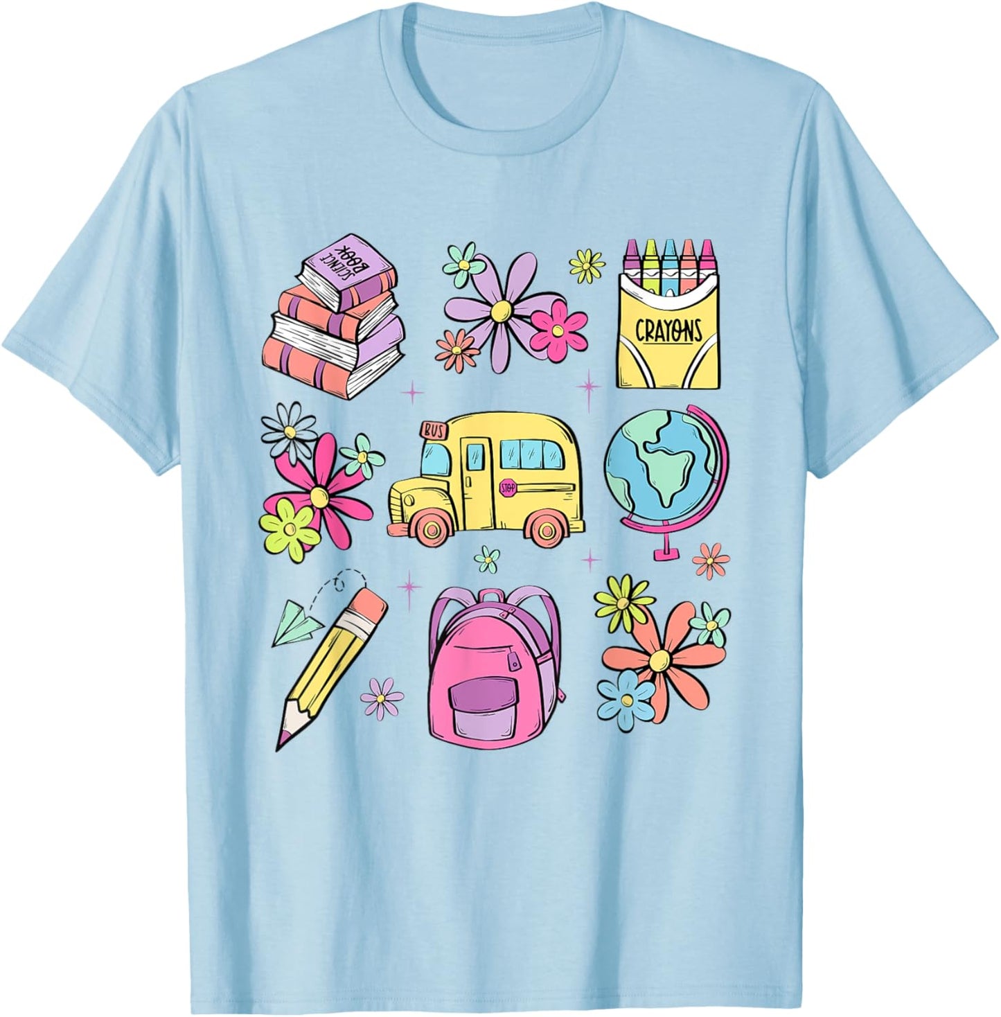 Cute Teacher Back to School Teacher Life Funny Teachers Gift Men Women Kids T-Shirt - T-Shirt | Light Blue