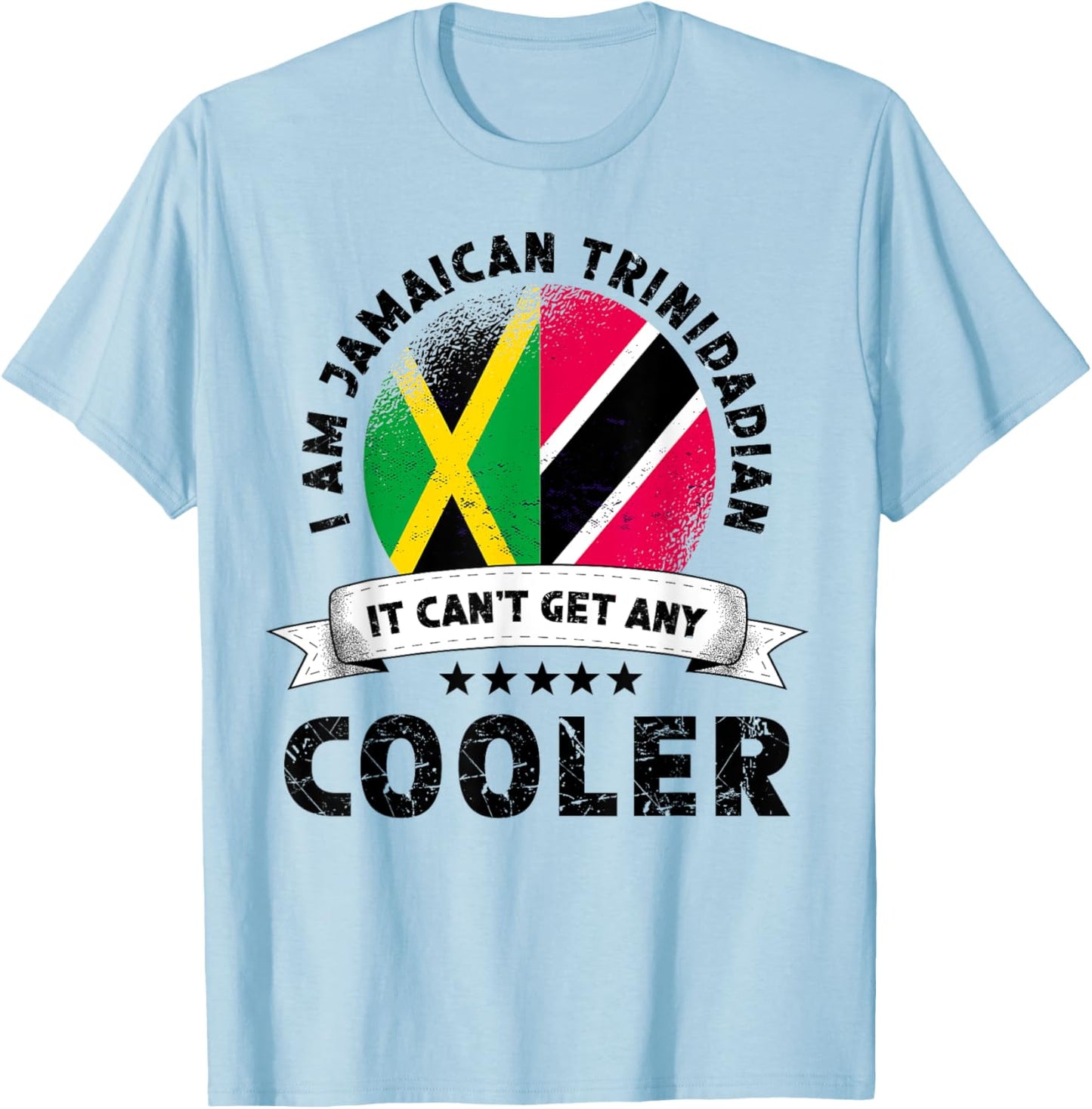 Jamaica Flag Trinidad&Tobago Grown Patriot Country Pride T-Shirt - T-Shirt | Light Blue