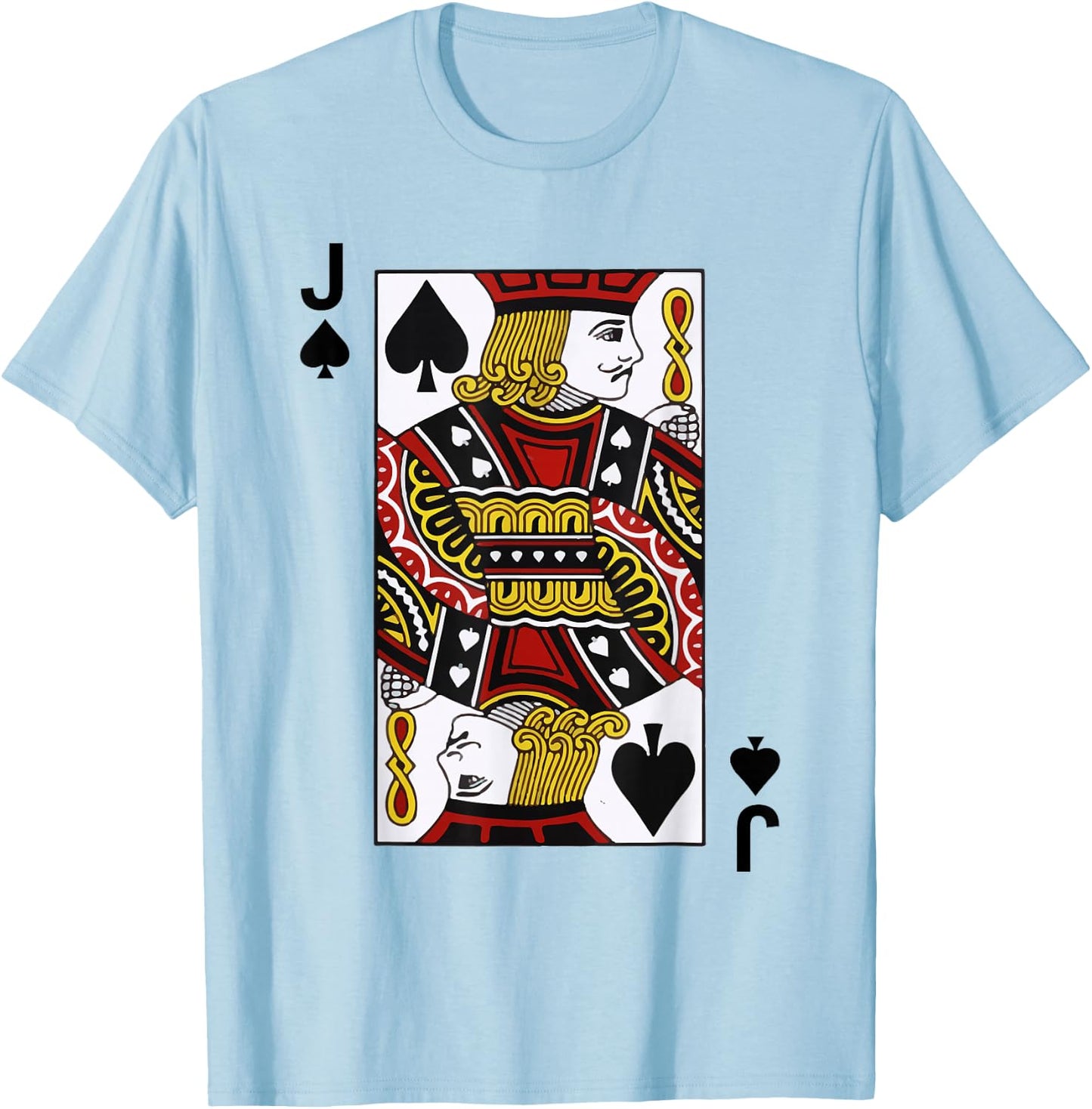 Jack of Spades J Blackjack Playing Cards T-Shirt - T-Shirt | Light Blue