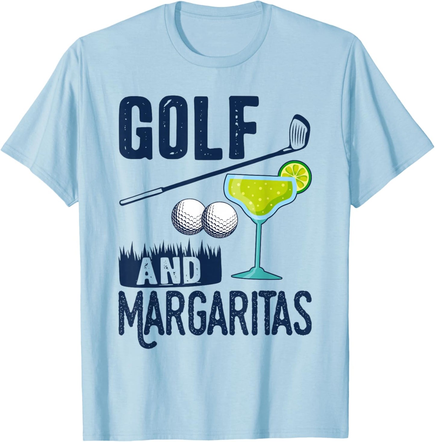Golf Party Lovers Funny Saying Golf and Margaritas Golfer T-Shirt - T-Shirt | Light Blue