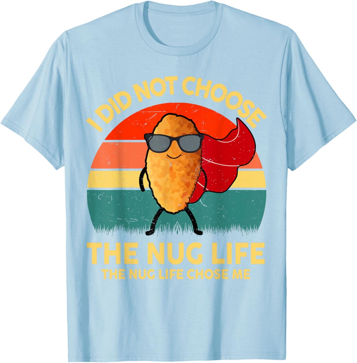 Nug-Life Shirt Kids Toddler Boy Funny I Love Chicken Nuggets T-Shirt - T-Shirt | Light Blue