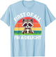 Funny First Off All I'm A Delight Raccoon Toddler Boy Retro T-Shirt - T-Shirt | Light Blue