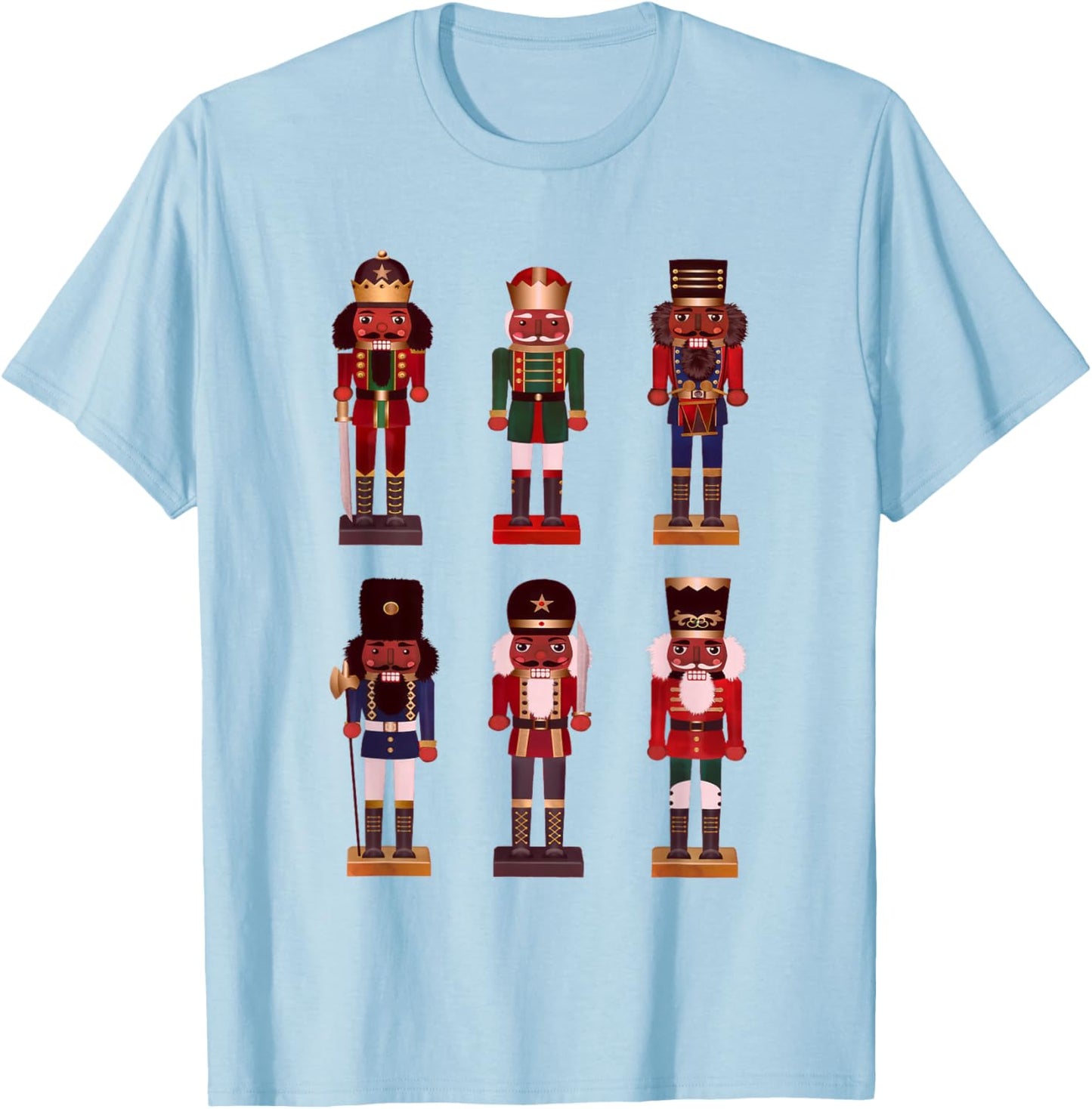 Funny African American Nutcracker Christmas Ballet Dancer T-Shirt - T-Shirt | Light Blue