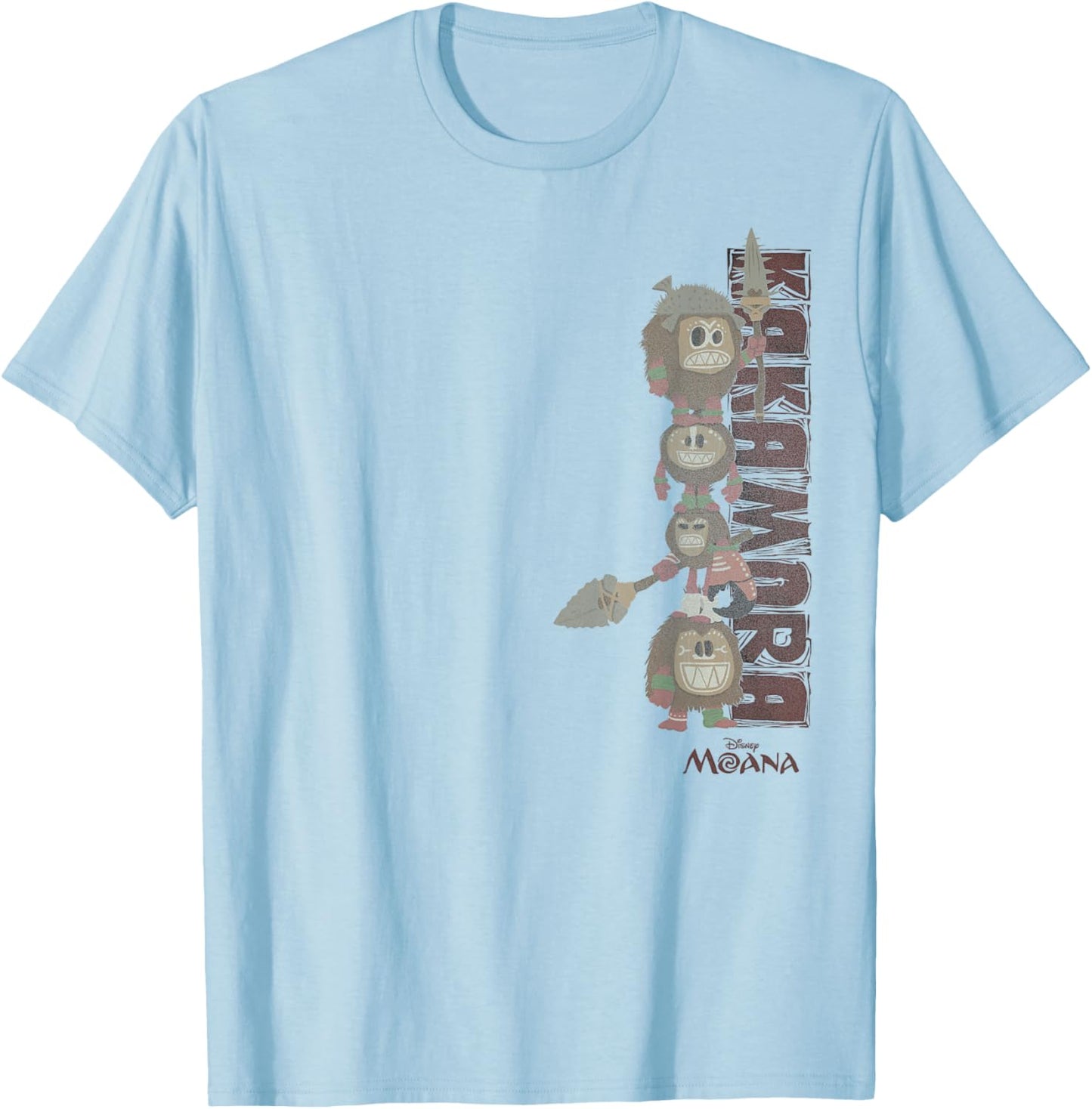 Disney Moana Kakamora Pirates Fear Us Left Big Chest Poster T-Shirt - T-Shirt | Light Blue