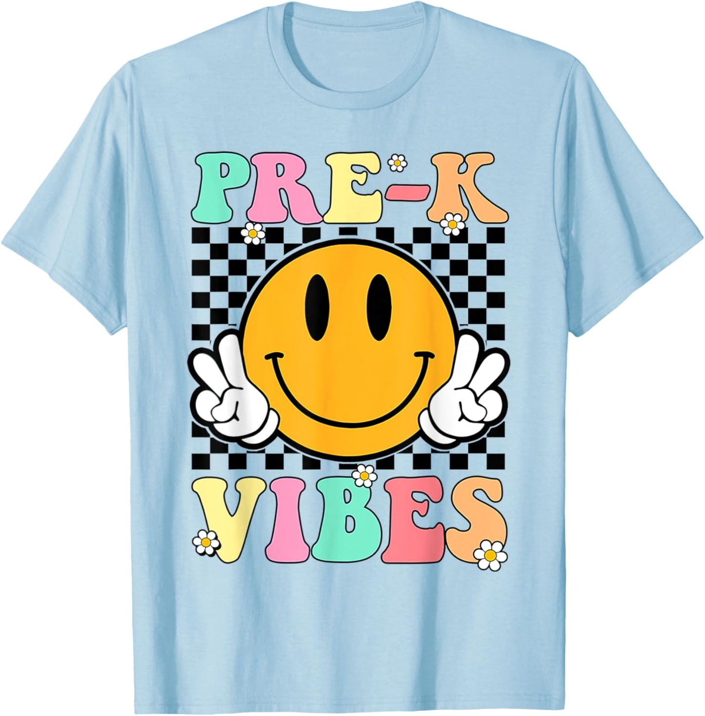 Pre-K Vibes Back To School First Day Teachers Kids T-Shirt - T-Shirt | Light Blue